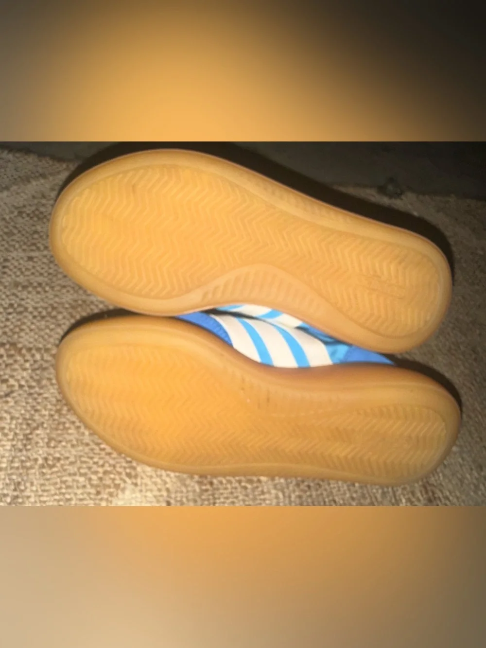 adidas Kids Blue Sneakers with White Stripes